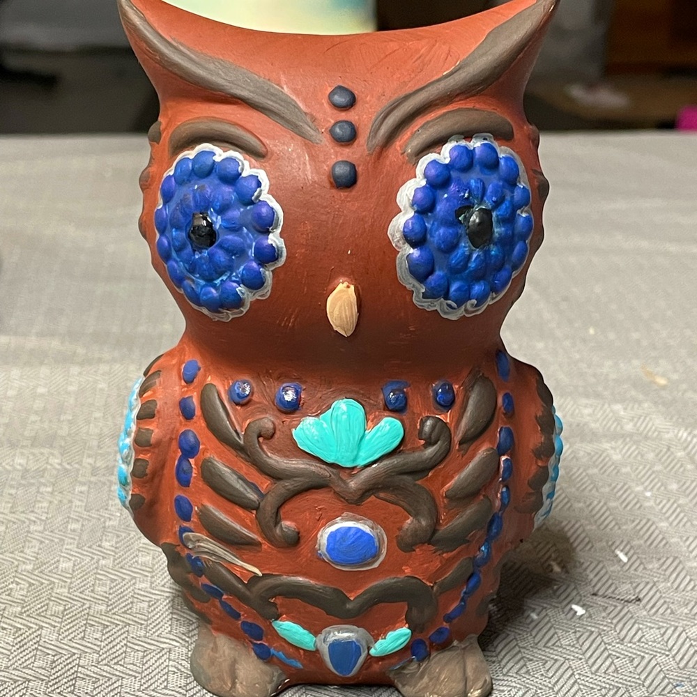 Bohemian-Style Owl Sculpture